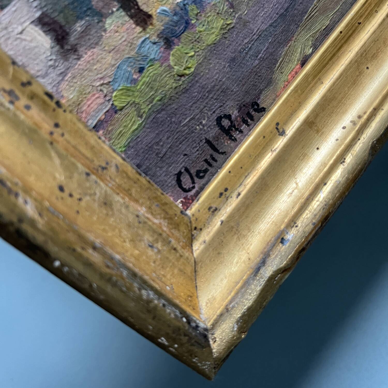 Tableau 1927 "The Hamlet" signed Paul Rue