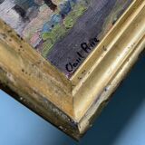 Tableau 1927 "The Hamlet" signed Paul Rue