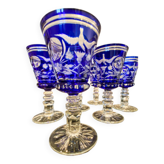 Ensemble de 12 verres en verre de Murano, Italie, années 1970