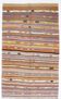Tapis bohème multicolor en laine, charme artisanal d’Anatolie, 138x226Cm