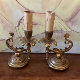 Bronze candlesticks lamp bases