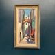 Original Swedish Oil on Canvas – “In the Street” by Unknown Artist – Vintage & Framed
