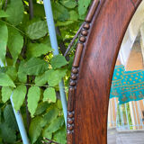 Beveled wooden mirror 52x82cm