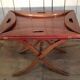 Table pliante bateau en acajou
