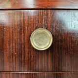 Executive Art Decò desk in exotic wood, glass, and brass