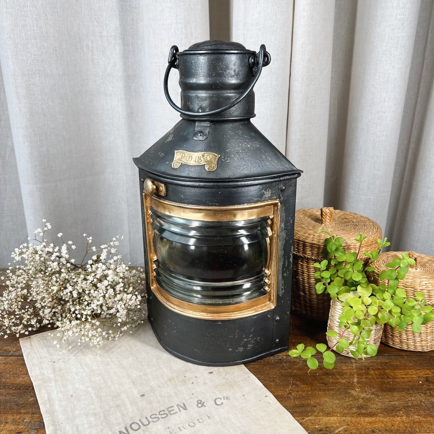 Old lamp "port" marine lamp