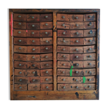 Small craft furniture, 60 drawers, circa 1950