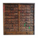 Small craft furniture, 60 drawers, circa 1950