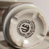 Five vintage Chauvigny porcelain espresso cups