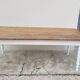 Rustic farmhouse bistro table in oak with Louis Philippe legs - 2m