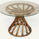 Bamboo and glass table by Bernard Govin – Eguizier edition, 1970