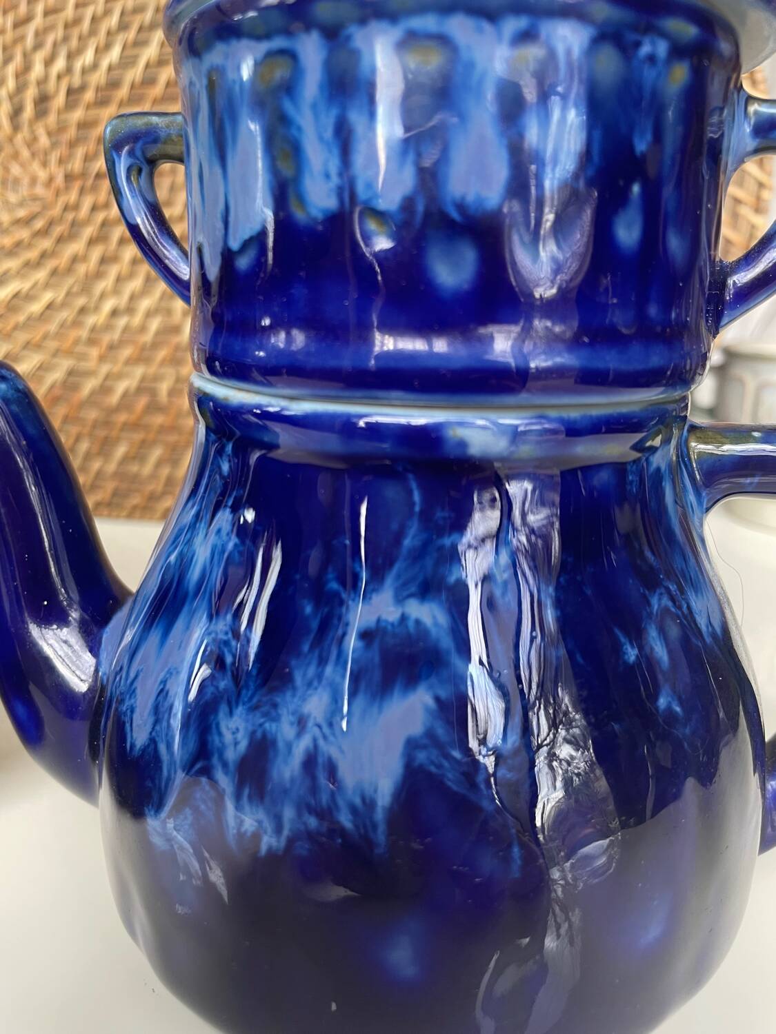 Old enameled coffee pot