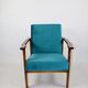 Armchair like 'Lis', 1970s blue turquoise - 2 pieces available