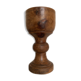 Cache pot 19e néo classique en bois massif tourné H24cm