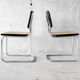 Paire de chaises cesca B32 noires par Marcel Breuer