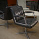 Design office chairs in swivel metal leather 1970