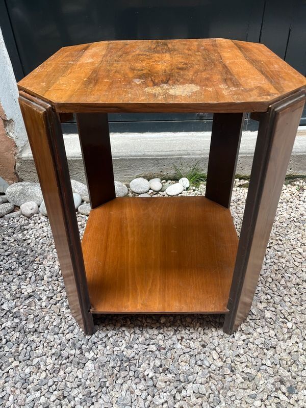 Gueridon art deco / table d'appoint ancienne, vintage