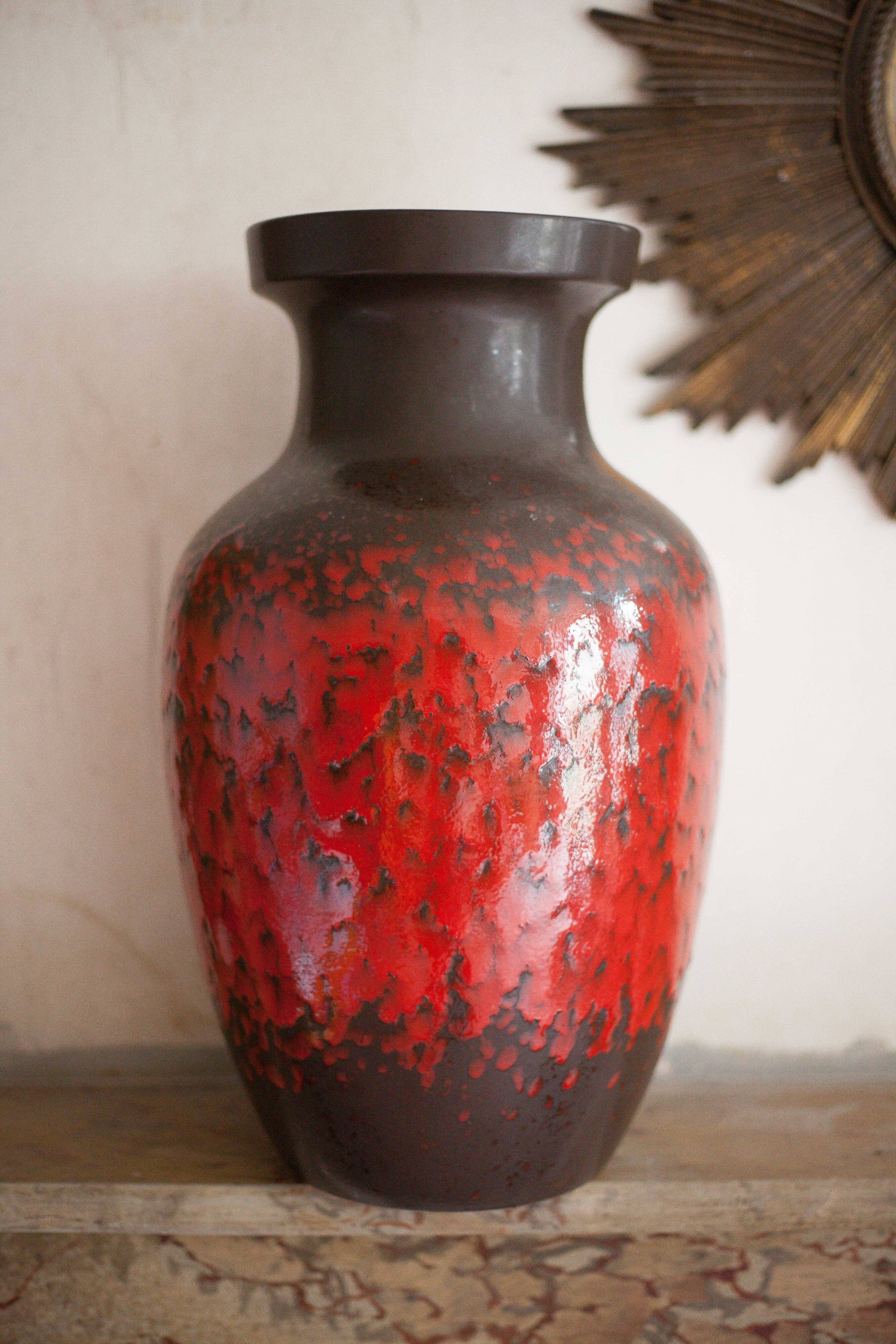 Large ceramic vase West Germany 241-47, Scheurich vase, floor vase