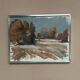 Original Swedish Oil on Canvas – “Red Autumn” by Knut Måsö (1926–2016) – Signed – Vintage & Framed – 57 × 44 cm (22.4" × 17.3")