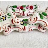 6 old Luneville earthenware knife holders