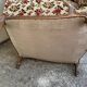 Old shepherdess armchairs louis XV style flocked fabric flower