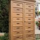 Notary cabinet in solid raw oak, 1920