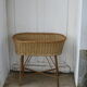 Plant holder, wicker and vintage bamboo structure 1960/70