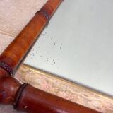Miroir ancien en bois tourné