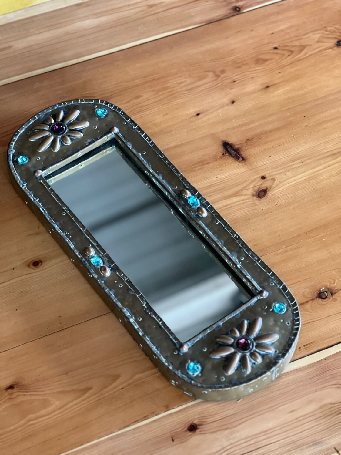 Miroir en laiton année 50