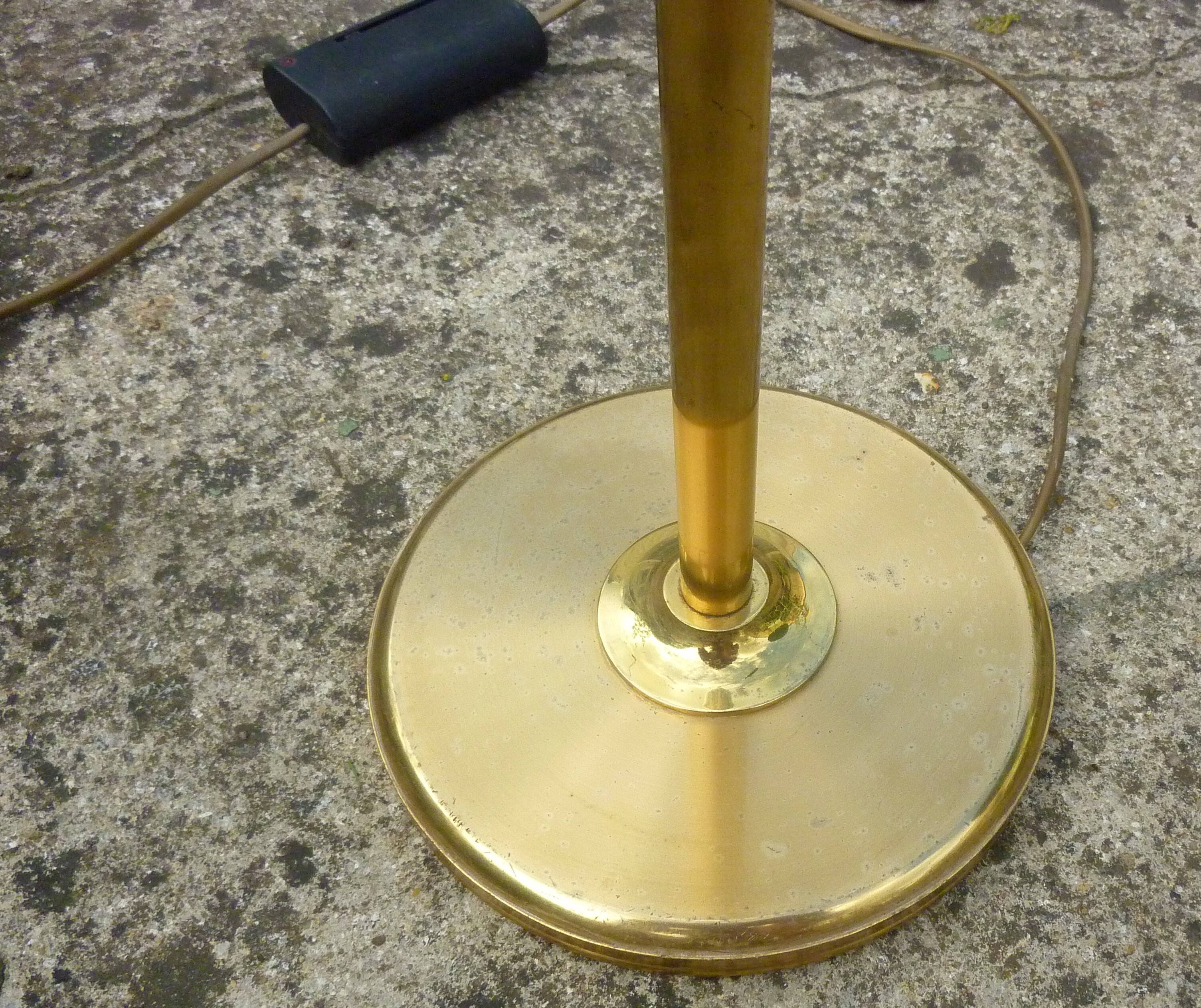 lampadaire liseuse bronze dore italie