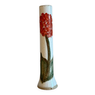 Glazed stoneware tube vase