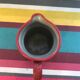 Former pitcher in red sandstone with grey interior - anse decoration vintage kitchen