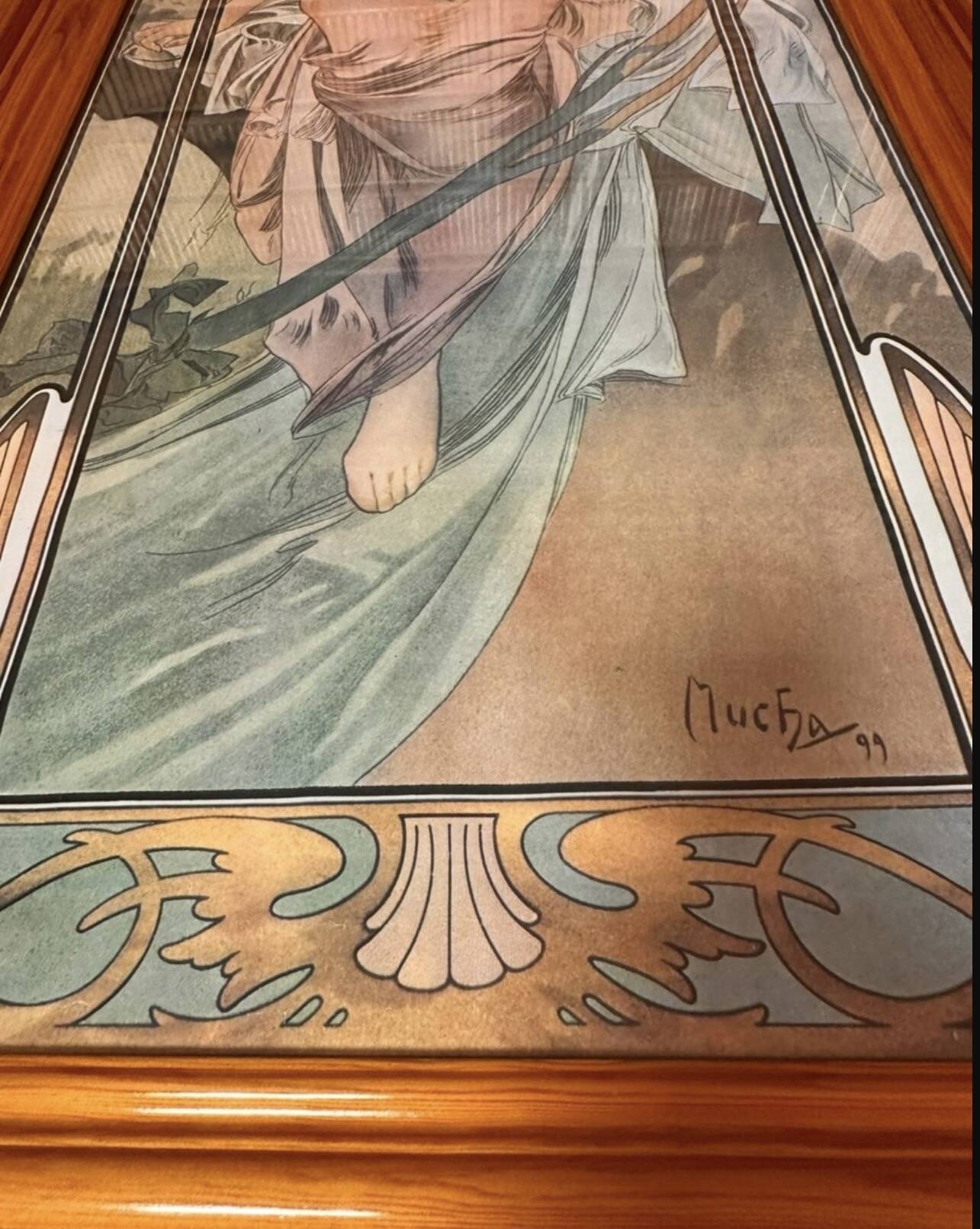 Alphonse Mucha "Les heures du jour" 1. Édition, impression pigmentaire d'archive