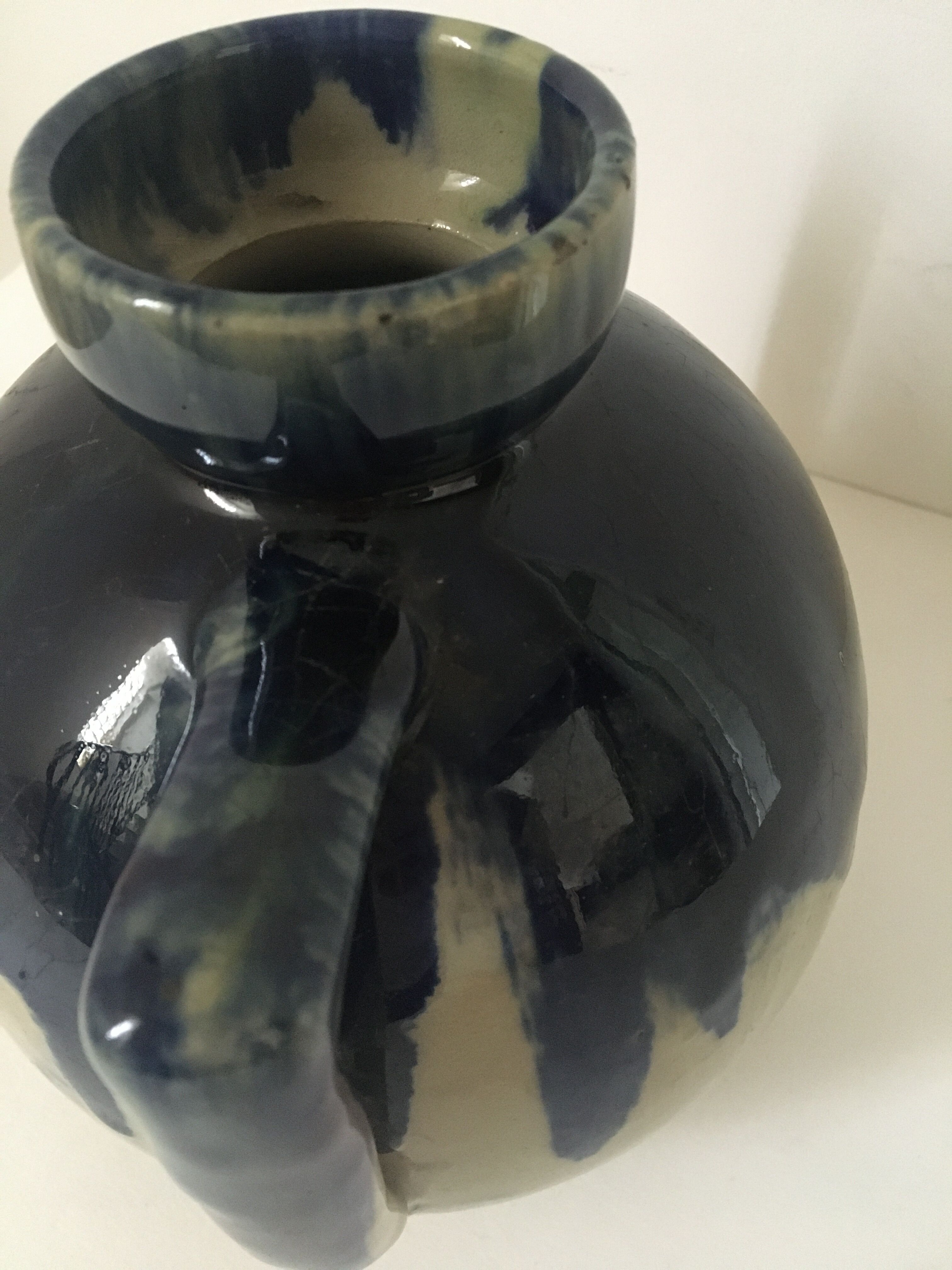 JEP vase in sandstone flame décor, 1920