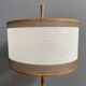 Bamboo-look floor lamp with large white shade