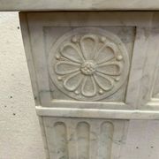 Louis XVI fireplace in 19th century white Carrara marble