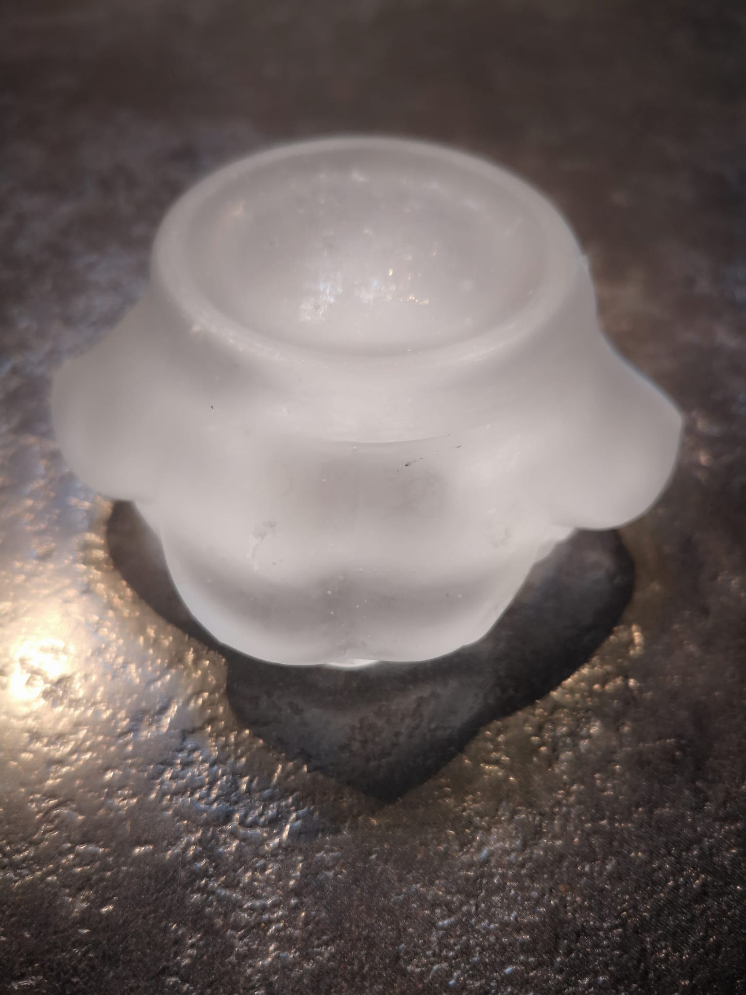 Lot de 3 bougeoirs en pâte de verre période Art déco 1930