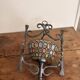 Colourful Stained Glass Wall Sconce with Wrought Iron and Cabochons Lamp