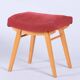 Mid-Century Stool in Upholstery and Beech, Slovakia, 1960s