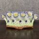 Onnaing: 3-piece Art Nouveau period barbotine set including a planter and two vases