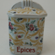Set 4 spice pots old floral decoration