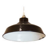Black Industrial Pendant Lamp, 1950's, Spain