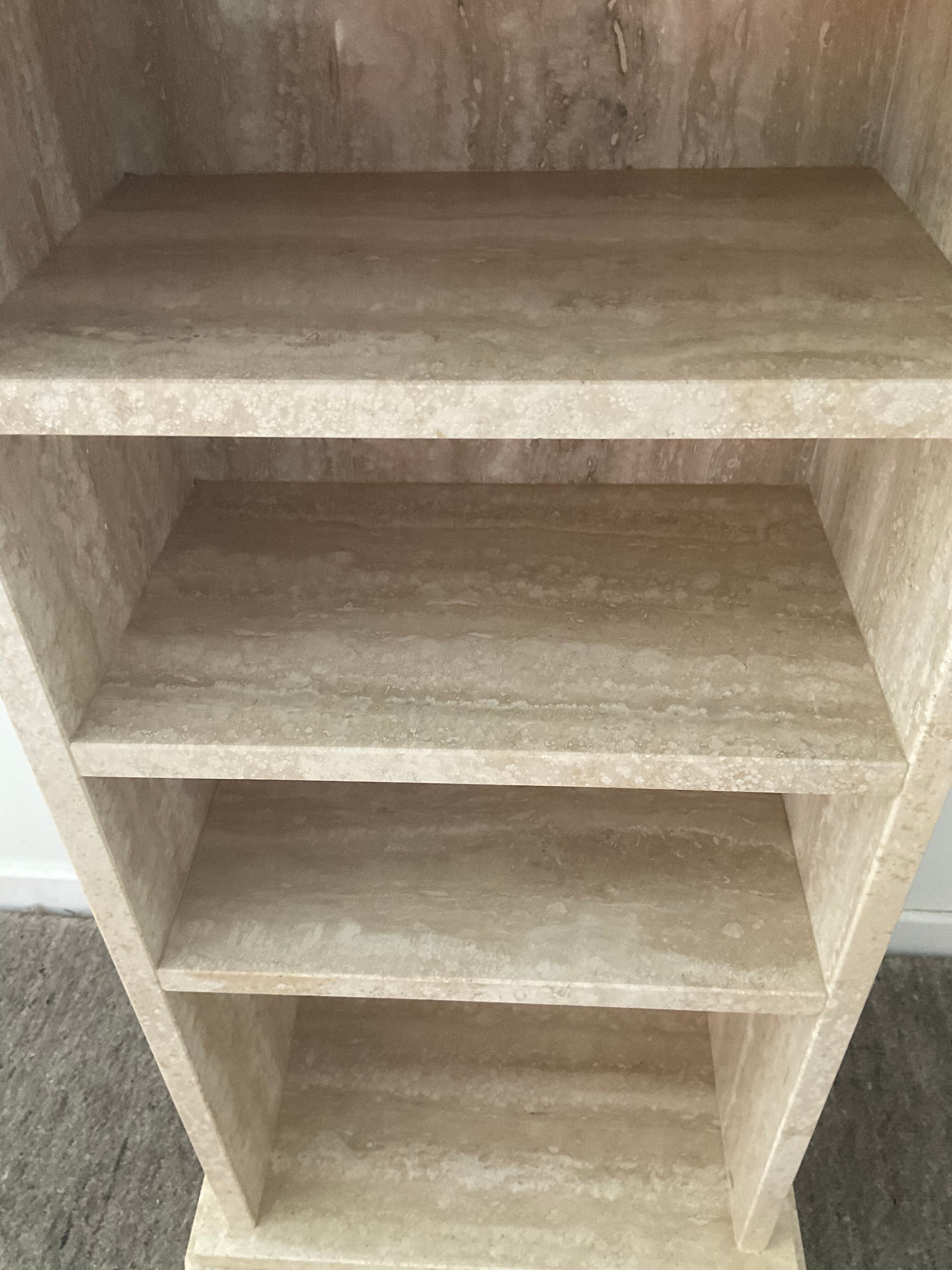 Travertine TV cabinet shelf from the 70s
