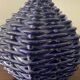 Vintage enameled ceramic lamp base from the 70s