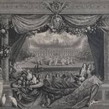 Palais du Louvre the Opera after Boulanger – Framed engraving, 52 x 42 cm
