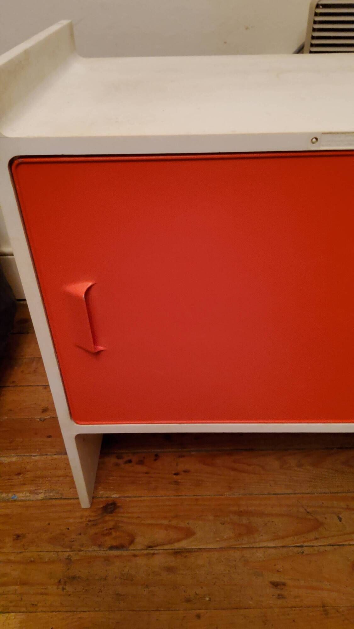 Set of 2 storage elements by E. Fermigier mobilier de France publisher 1970