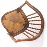 Fauteuil d'angle bois perlé