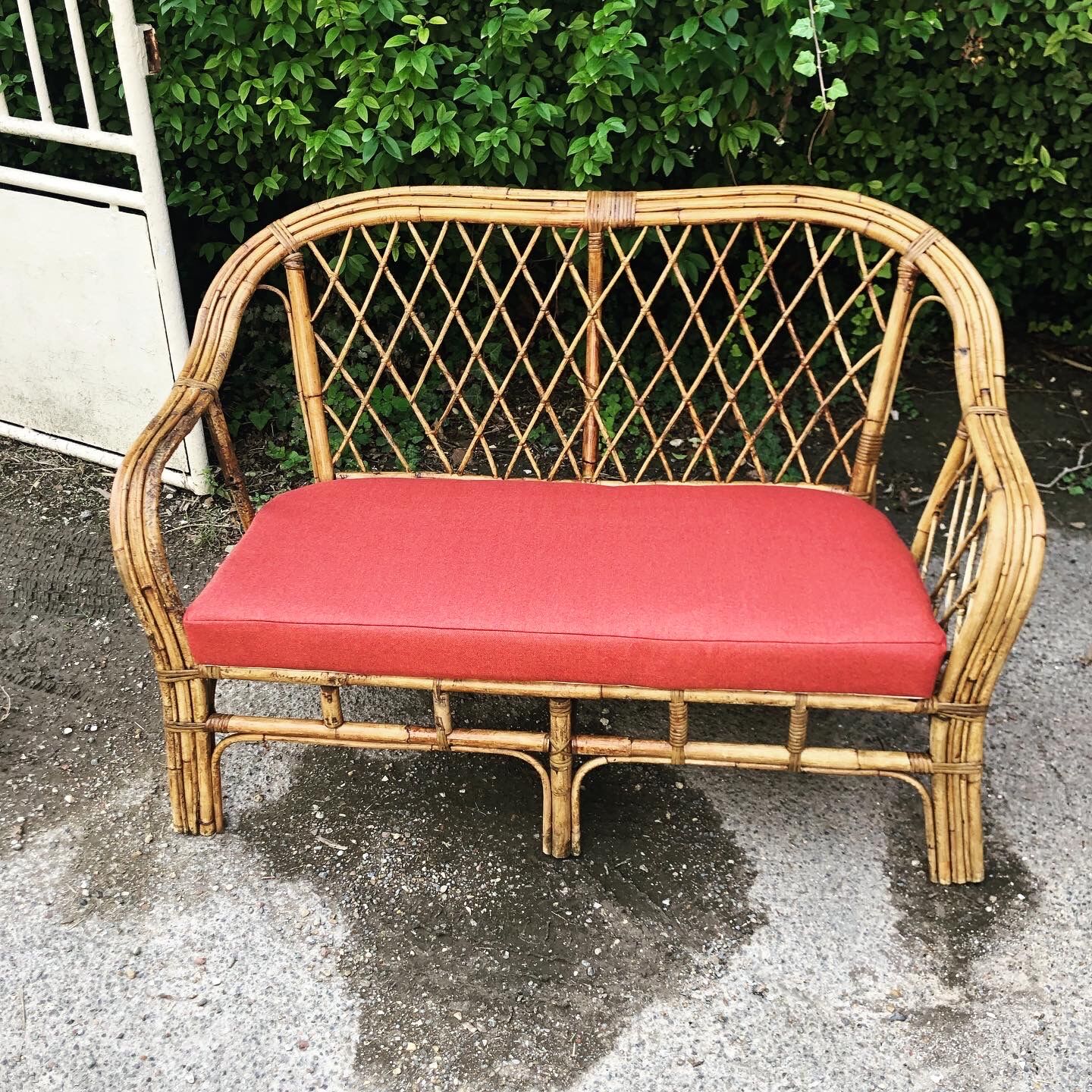 Rattan bench