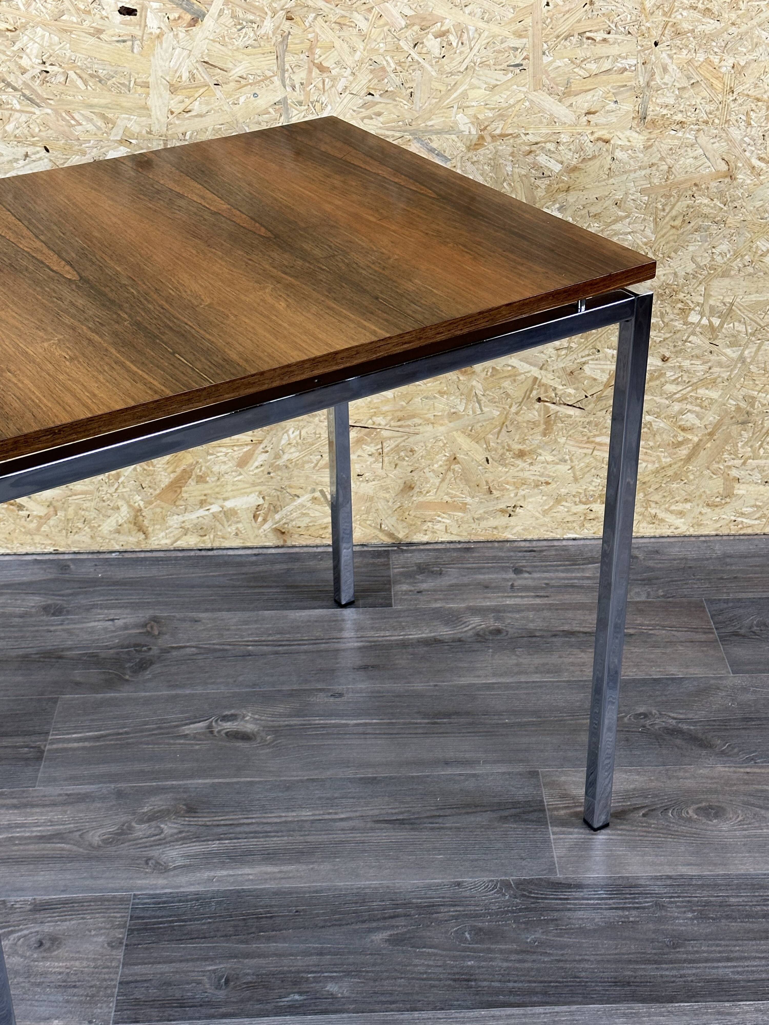 60s 70s teak office table desk chrome frame Danish design