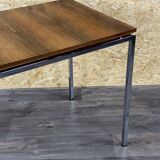 60s 70s teak office table desk chrome frame Danish design